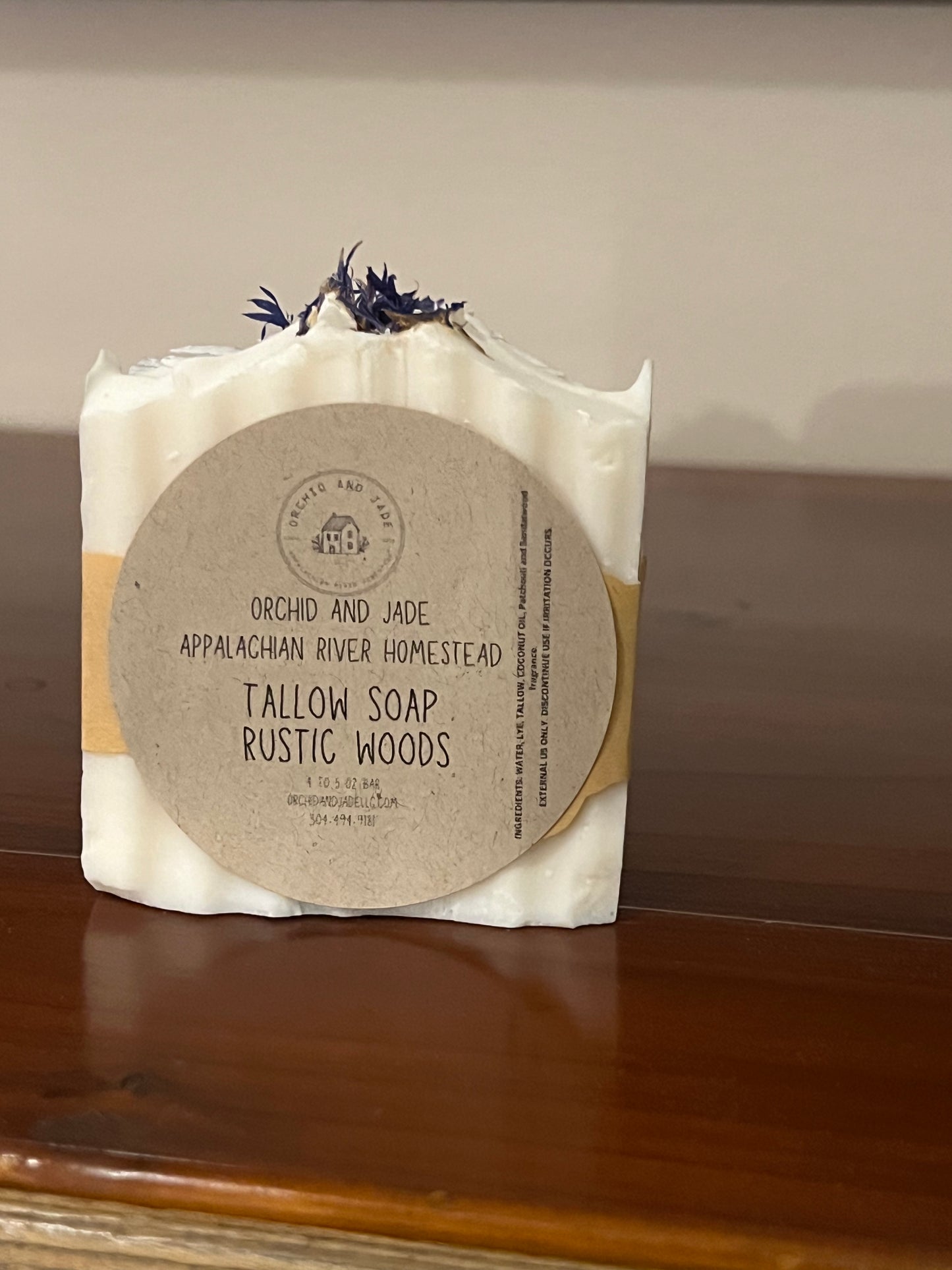 Grass Fed Tallow Soap Rustic Woods